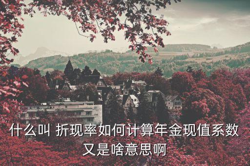 折現(xiàn)率是什么,凈現(xiàn)值用的折現(xiàn)率是什么