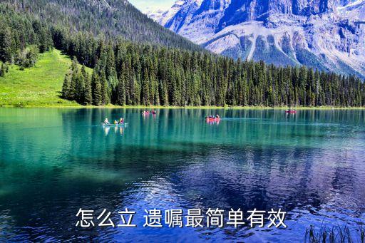 怎么立 遺囑最簡單有效