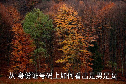 身份證判斷男女,怎樣用Excel 用身份證判斷男女