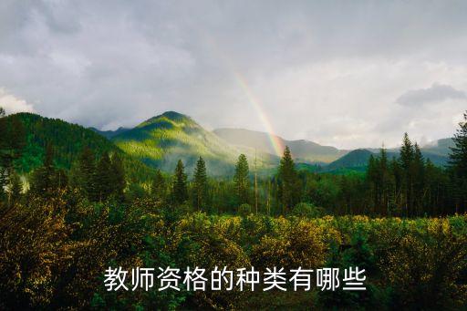 教師資格證分類