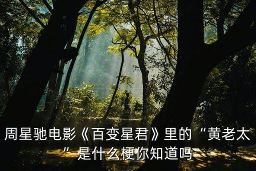 周星馳電影《百變星君》里的“黃老太”是什么梗你知道嗎