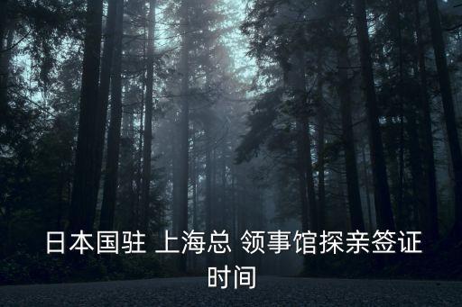  日本國駐 上海總 領(lǐng)事館探親簽證時間