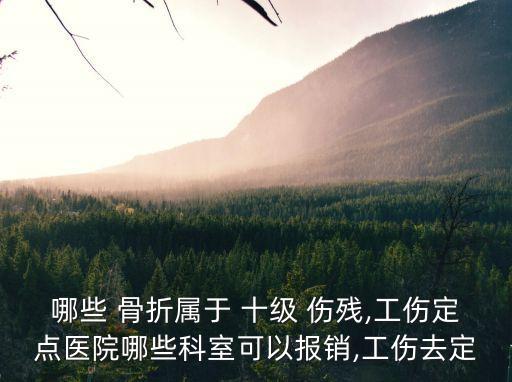哪些骨折屬于十級傷殘