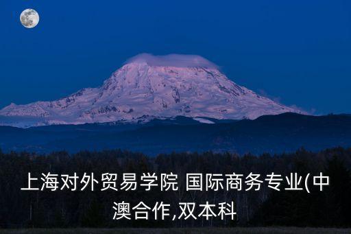 上海對(duì)外貿(mào)易學(xué)院 國(guó)際商務(wù)專業(yè)(中澳合作,雙本科