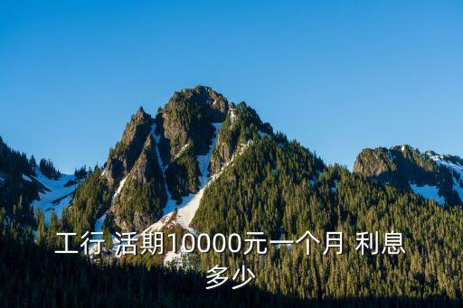 工行 活期10000元一個(gè)月 利息多少