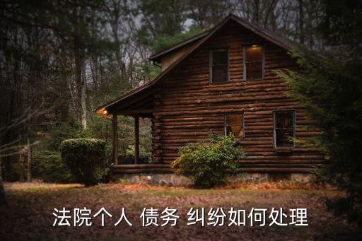 法院個人 債務(wù) 糾紛如何處理