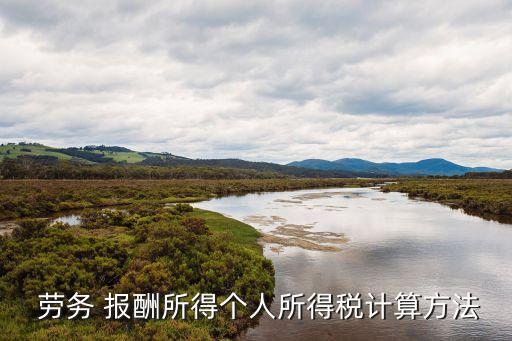 勞務(wù)報(bào)酬個(gè)稅