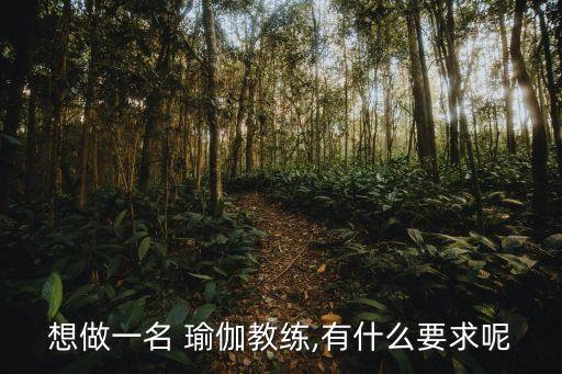 想做一名 瑜伽教練,有什么要求呢