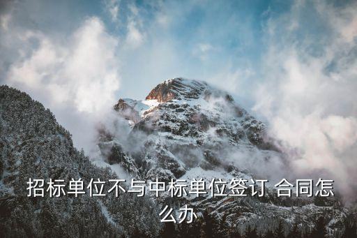 不按照招標(biāo)文件訂立合同,合同和招標(biāo)文件沖突以哪個為準(zhǔn)