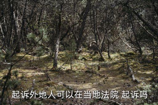  起訴外地人可以在當(dāng)?shù)胤ㄔ?起訴嗎