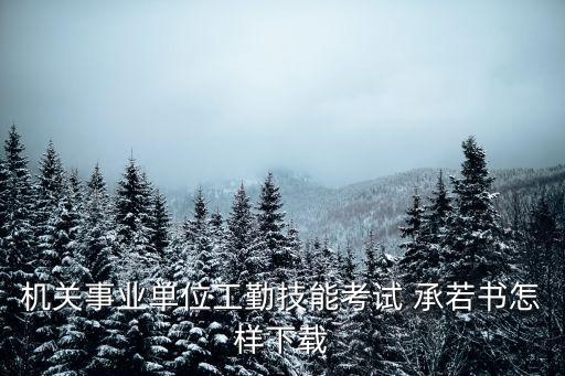 機(jī)關(guān)事業(yè)單位工勤技能考試 承若書怎樣下載