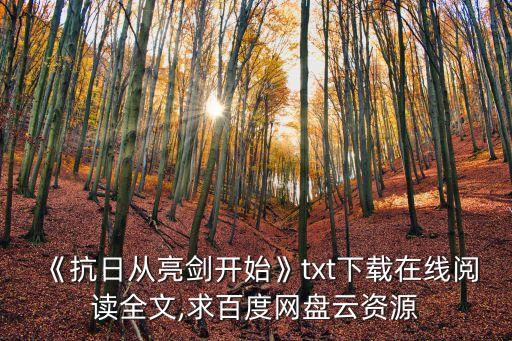 《抗日從亮劍開始》txt下載在線閱讀全文,求百度網(wǎng)盤云資源