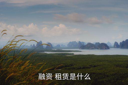  融資 租賃是什么