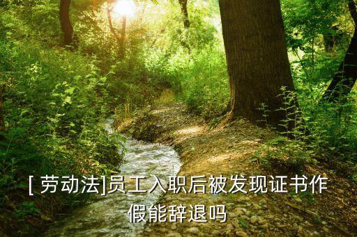 [ 勞動法]員工入職后被發(fā)現(xiàn)證書作假能辭退嗎