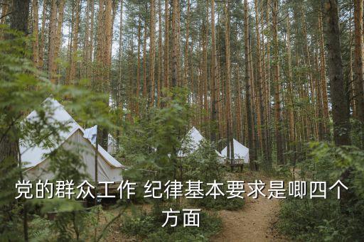 黨的群眾工作 紀(jì)律基本要求是唧四個方面