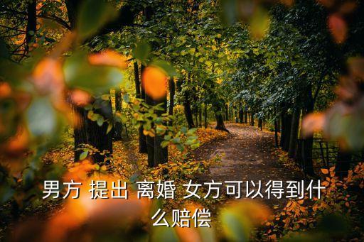 男方提出離婚女方能得到什么補(bǔ)償,2023最快離婚方法