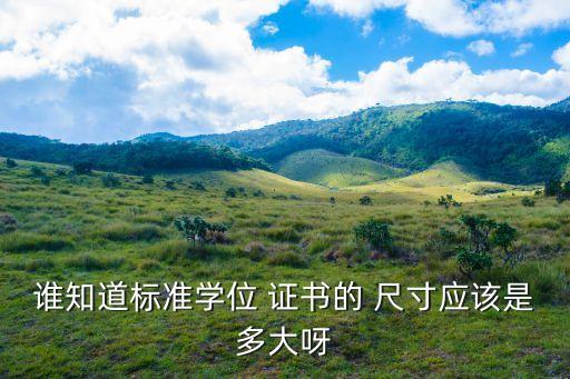 誰知道標(biāo)準(zhǔn)學(xué)位 證書的 尺寸應(yīng)該是多大呀