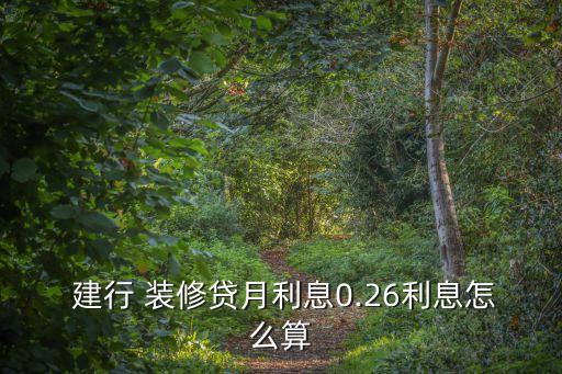 建行裝修貸款利率,中國建行裝修貸款利率