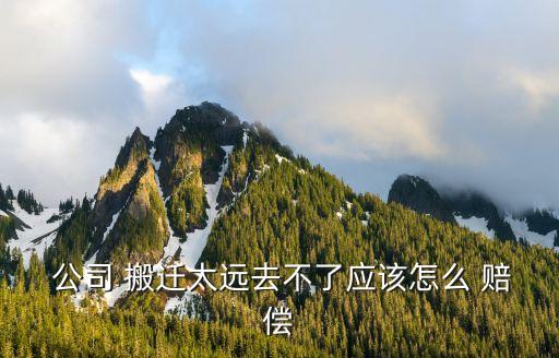  公司 搬遷太遠(yuǎn)去不了應(yīng)該怎么 賠償