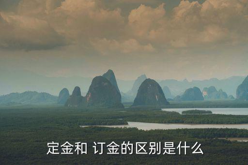  定金和 訂金的區(qū)別是什么