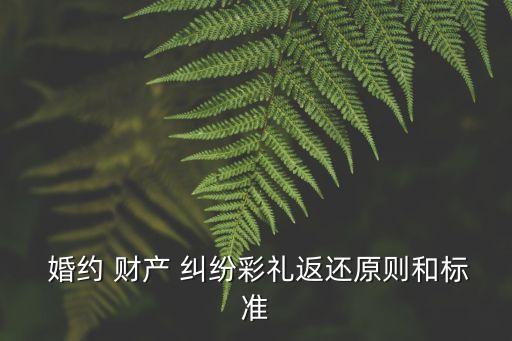 婚約 財(cái)產(chǎn) 糾紛彩禮返還原則和標(biāo)準(zhǔn)