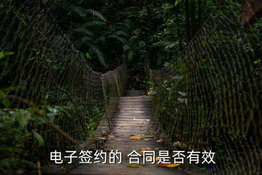  電子簽約的 合同是否有效