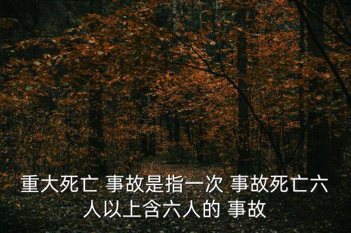 重大傷亡事故