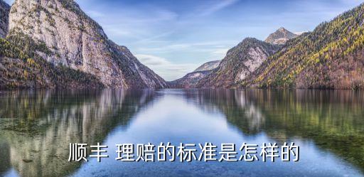 順豐理賠