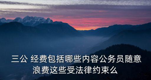  三公 經(jīng)費包括哪些內(nèi)容公務(wù)員隨意浪費這些受法律約束么