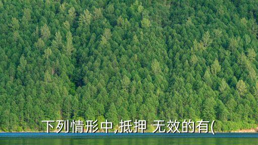 下列情形中,抵押 無效的有(