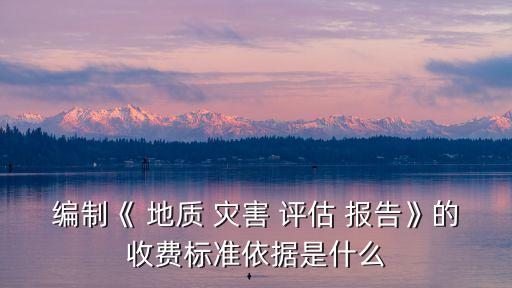 地質(zhì)災(zāi)害評(píng)估報(bào)告