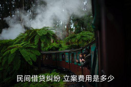 民間借貸糾紛 立案費用是多少