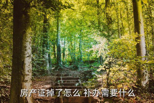  房產(chǎn)證掉了怎么 補(bǔ)辦需要什么