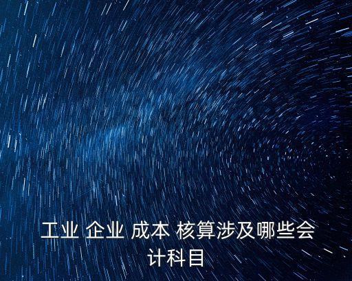工業(yè)企業(yè)成本核算