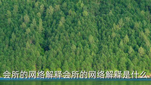 會所的網(wǎng)絡(luò)解釋會所的網(wǎng)絡(luò)解釋是什么