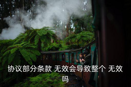 協(xié)議部分條款 無效會導(dǎo)致整個 無效嗎