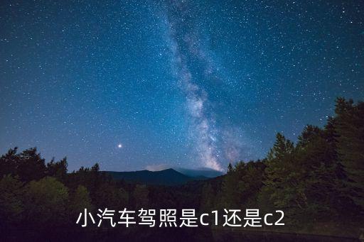 小汽車駕照是c1還是c2