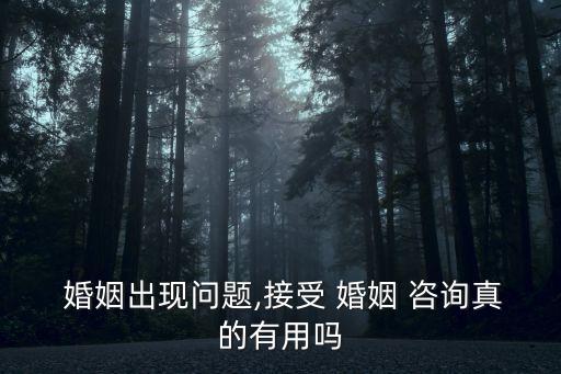  婚姻出現(xiàn)問題,接受 婚姻 咨詢真的有用嗎