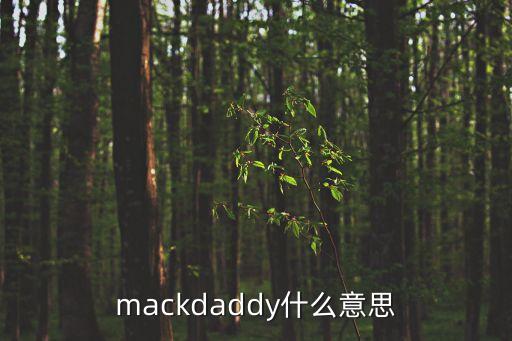 mackdaddy什么意思
