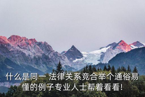 同一法律關(guān)系怎么判斷,如何判斷案件中的法律關(guān)系