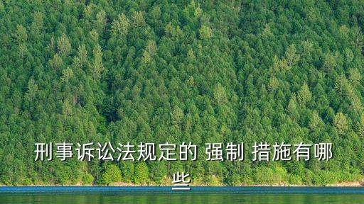  刑事訴訟法規(guī)定的 強制 措施有哪些