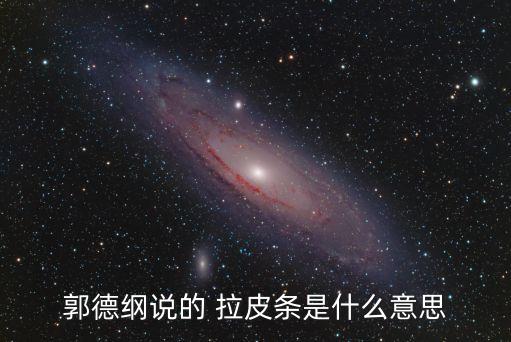 郭德綱說(shuō)的 拉皮條是什么意思