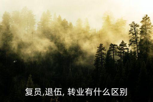 復(fù)員,退伍, 轉(zhuǎn)業(yè)有什么區(qū)別