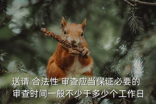 送請 合法性 審查應當保證必要的 審查時間一般不少于多少個工作日