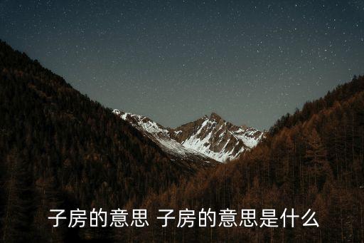  子房的意思 子房的意思是什么