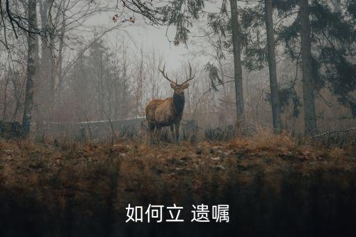 如何立 遺囑