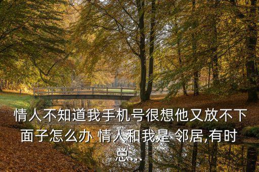  情人不知道我手機(jī)號(hào)很想他又放不下面子怎么辦 情人和我是 鄰居,有時(shí)總...