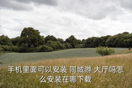 手機里面可以安裝 同城游 大廳嗎怎么安裝在哪下載