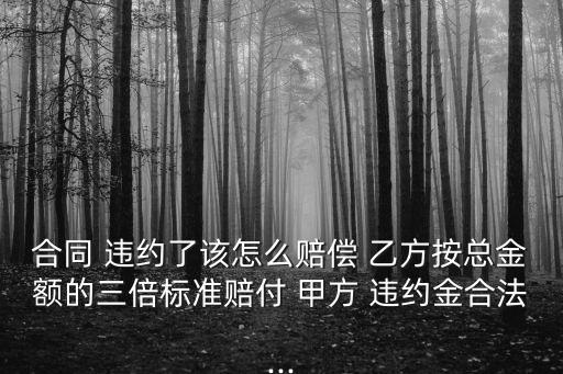 乙方違約如何向甲方支付違約金款