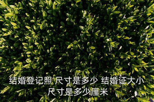 結(jié)婚證尺寸